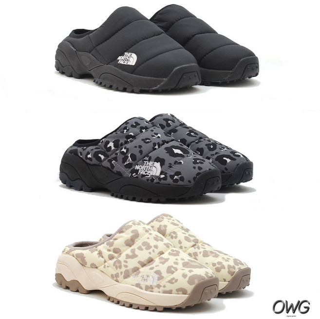 노스페이스패딩슬리퍼 윈터 뮬 방한 플리스 방한 신발 털 겨울 슬리퍼