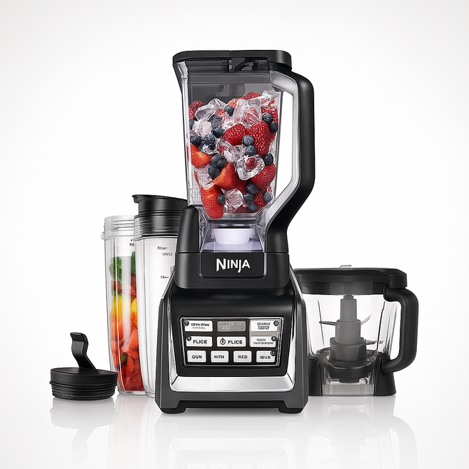 샤크닌자 전자동 초고속 블렌더 믹서기 푸드프로세서 BL682KR, 리얼블랙