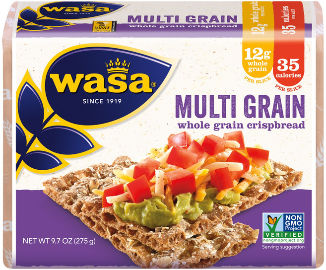 와사 멀티 홀 그레인 크리스프브레드 올 내추럴 무지방, 275g, 1개
