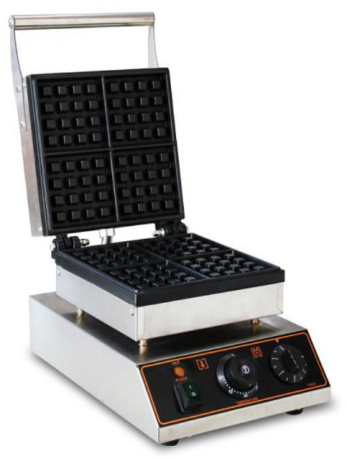 상업용 사각 와플 메이커 아이언 베이커 붙지 않는 베이킹 철판 케이크 오븐 콘 기계 토스터 4 개, 8) 220V  AU