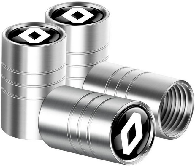 메간 클리오 캡쳐 아르카나 카자드 칸구 시닉 콜레오스 산데로 더스터 마스터용 자동차 배지 휠 타이어 밸브 스템 캡, 1개