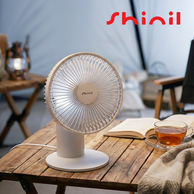 신일 LED 무선 미니 탁상용선풍기 벽걸이 책상 2in1 BLDC모터 8인치, 화이트, SIF_FLAT8KPDW