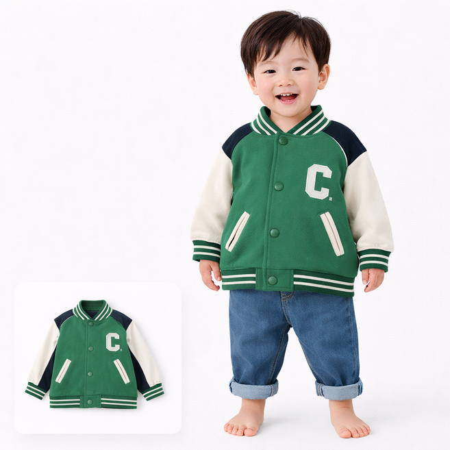 유아 남아 야구점퍼 키즈 바시티 점퍼 아동 스타디움 자켓 봄 가을 아우터