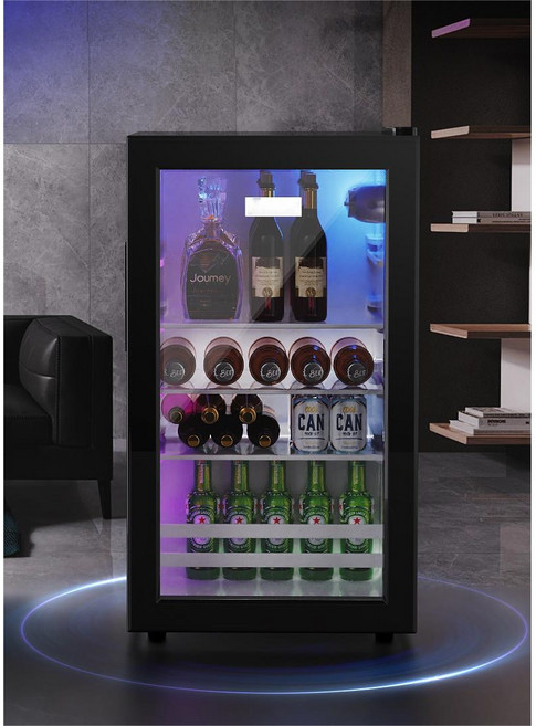위스키냉장고 와인셀러 투명냉장고 수납장 미니, 58리터, 1개