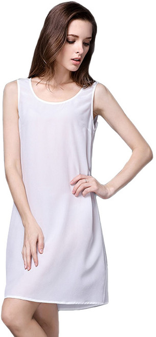 眼圈熊 中大尺碼 U817設計感輕薄透膚舒適無袖圓領長版上衣/背心(XL-5L)