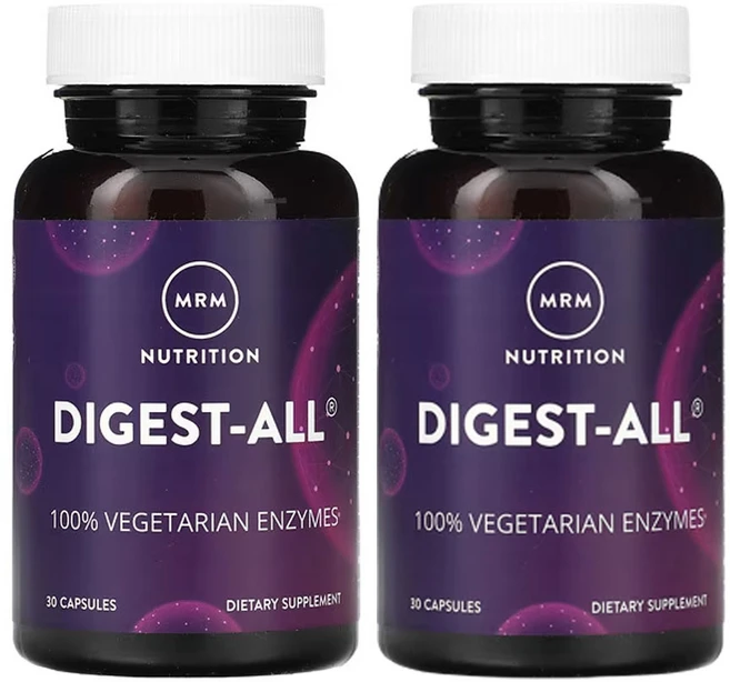 MRM 엠알엠 뉴트리션 다이제스트 올 Digest-ALL 30캡슐 x2통 아밀라아제, 성인남녀공용, 알약/캡슐, 2팩, 30정 - 쿠팡