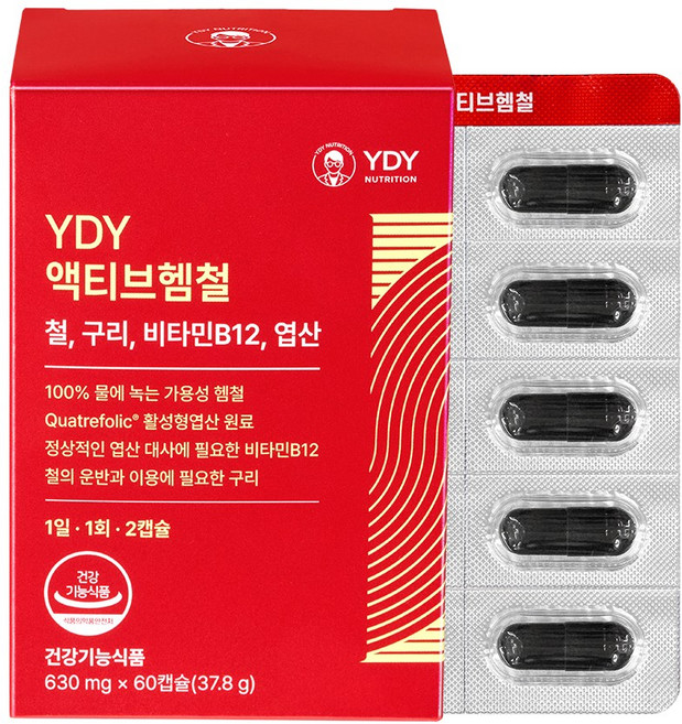 YDY 액티브헴철, 1개, 60정