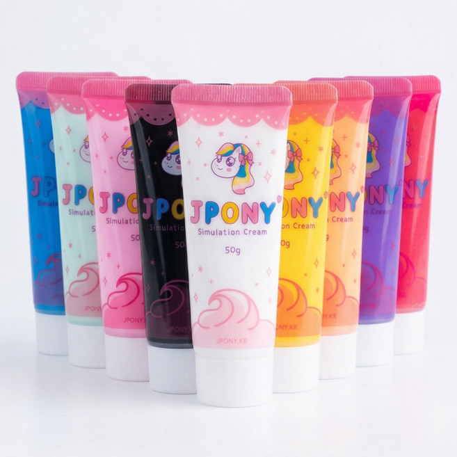 제이포니 데코덴 생크림 본드 12색상 모음 12종 깍지 증정 데코크림, 12색상 모음 패키지, 1개