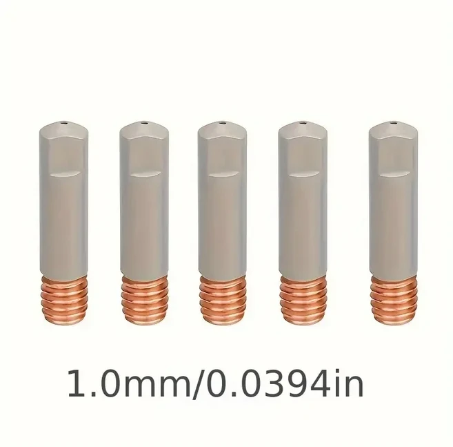 5PCS MB-15AK/14AK 용접 팁 코팅 보호 25mm M6 가스 노즐 0.8mm-1.2mm MIG 토치 도구 부품, 01 1.0mm
