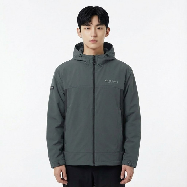 디스커버리 바람막이 남성 러닝 경량 스판 우븐 후드 트레이닝 자켓