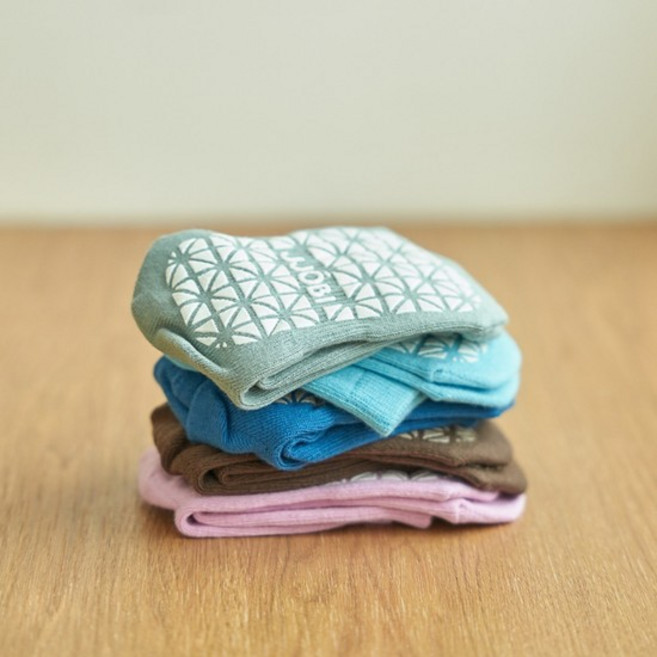 쪼비 키즈 미끄럼 방지 양말 5개 세트, 150 (5-7세용), 혼합 5개(컬러별 1개씩)