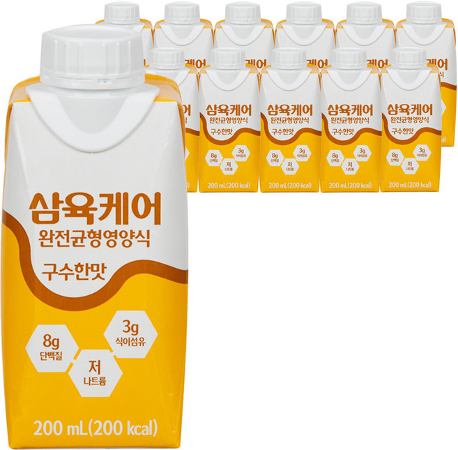 삼육케어 완전균형영양식 구수한맛, 200ml, 12개