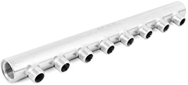 킹불 3방향 분배수 매니폴드 공기 펌프 튜빙 스레드 3단계 인라인 퀵 어댑터 호스 바닥 난방 시스템 분배기 개방, 8H, 1개