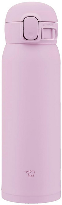ZOJIRUSHI 象印 一體式中栓真空保溫瓶 480ml SM-WS48 保冷保溫杯 彈蓋水壺, 蘭花粉480ML, 1個
