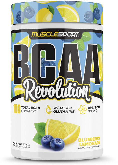 MUSCLESPORT BCAA Revolution 藍莓檸檬水, 450g, 1個