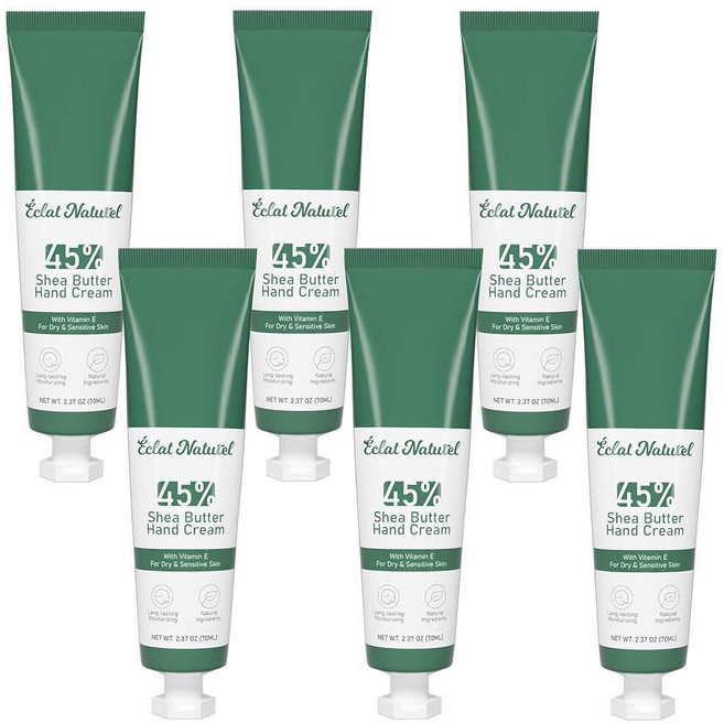 ÉCLAT NATUREL 시어 버터 핸드 크림 70ml 6개, ÉCLAT NATUREL 시어 버터 핸드 크림 70m