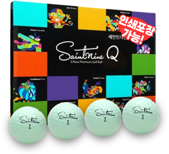 세인트나인 Q 3피스 골프공 컬러별, 민트, 1세트