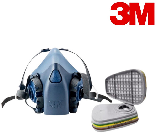 3M 7502 6006K 방독마스크 방독면 세트 N95, 1개