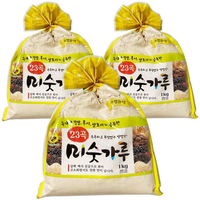 오양식품 23곡 미숫가루, 1kg, 3개
