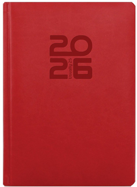 양지다이어리 유즈어리25A, 레드, 1개