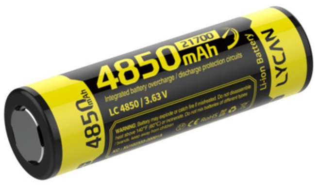 라이칸 21700 배터리 4850mAh 보호회로, 1개, 1개입