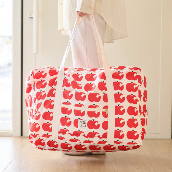 오우아스튜디오 낮잠이불가방 어린이집 방수 이불가방, 애플레드