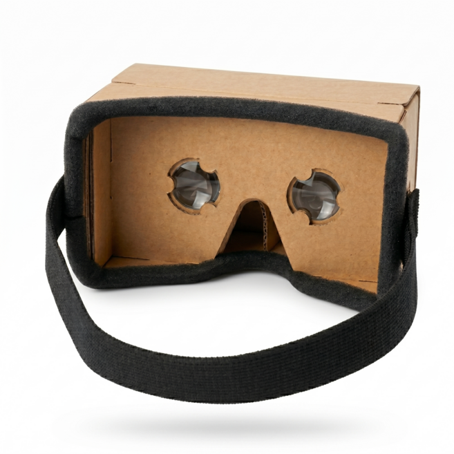 카드보드 VR 헤드셋 스마트폰 가상현실 안경 3D 체험용, 1개, B-밴드형