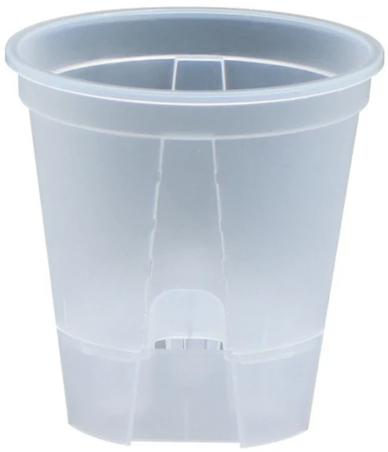 플라스틱 난초 뿌리 제어 화분 통기성 물 저장 화분 자체 흡수 게으른 남자 원예 다육 식물 화분, 02 Transparent