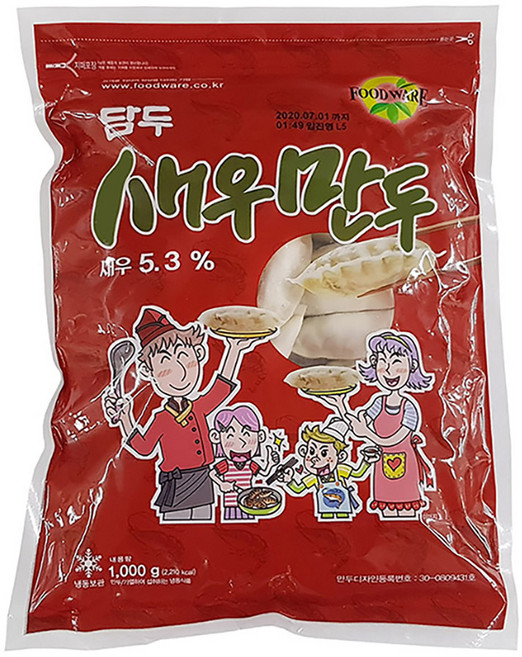 담두) 새우만두 1kg, 1개