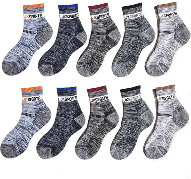 제이케이 국산 이중바닥 중목 고급 등산양말 5p, 랜덤 발송, 5개