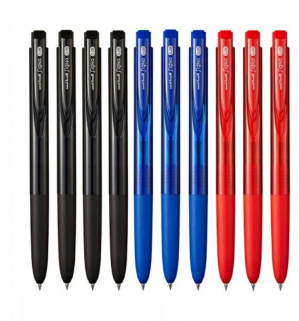 유니볼 시그노 노크식 RT1 UMN-155-28 (0.28mm) 볼펜, 0.28 블랙4개 + 블루3개 + 레드3개, 1세트