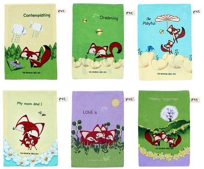 프리미엄 인견때타올 Red Fox 시리즈 사각 6장 세트