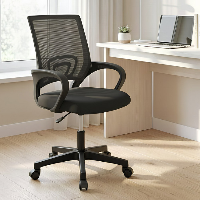 벨라까사 허리 편한 사무용 컴퓨터 메쉬의자, 블랙
