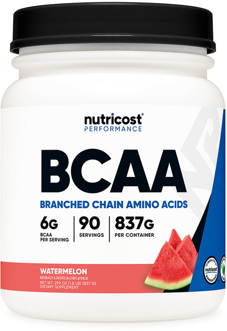 뉴트리코스트 BCAA 파우더 90회분 수박맛 1병, 837g, 1개