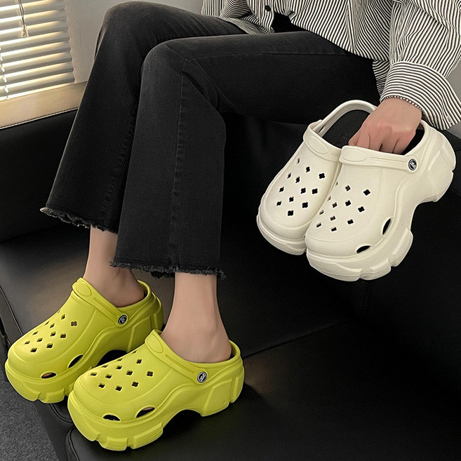 SINEE 키높이슬리퍼 프리티 커플 샌들 슬리퍼 통굽 푹신한 쿠션 사무실 실내화