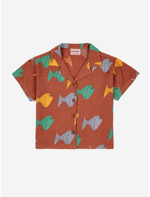 보보쇼즈 키즈셔츠 Multicolor Fish shirt 123AC104