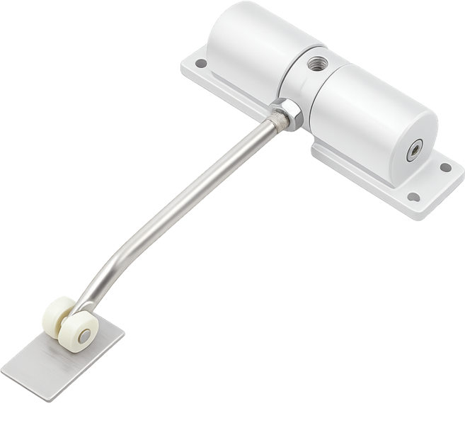 스프링 도어 클로저 방문 자동문 닫힘 장치 속도조절 문충격 방지, 1개, 화이트