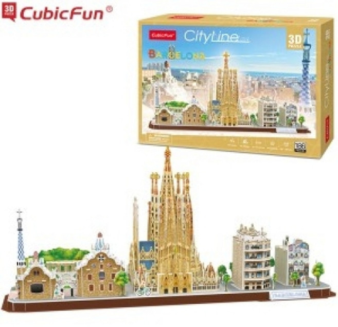 기타 큐빅펀(3D입체퍼즐) 시티라인 바르셀로나 (MC256), 단품