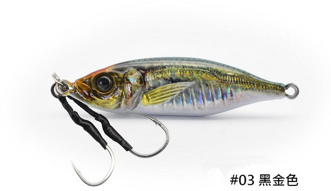 LITTLE JACK METAL ADICT-06 60g/80g 擬真竹莢魚 小鐵板, #03,60g, 1個