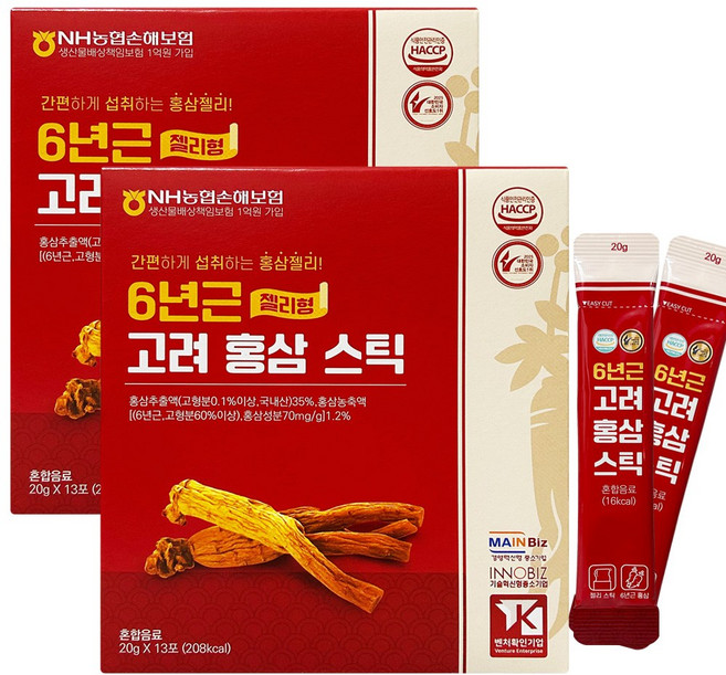 더존건강 6년근 고려 홍삼 스틱 젤리형, 520g, 1개
