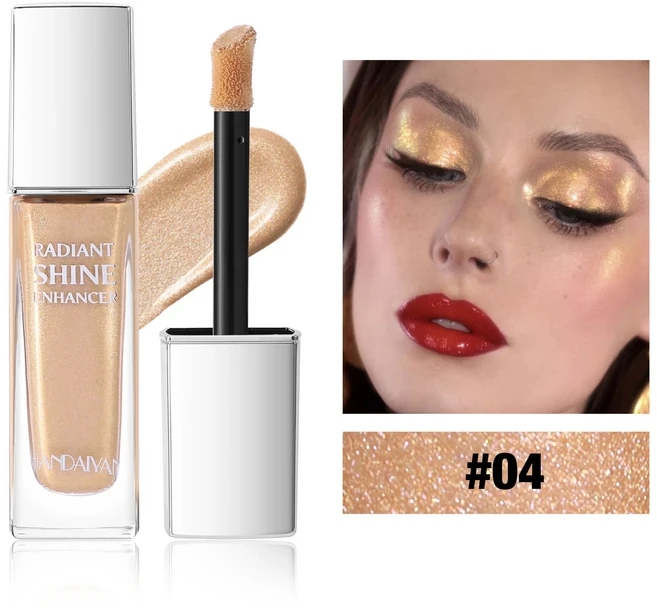 리퀴드 하이라이터 – 얼굴과 몸을 위한 파인 스파클 무대 축제 및 사진 촬영 메이크업을 오래 지속되는 광