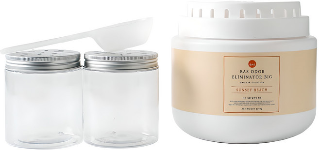 BAS 실내 탈취제 빅 선셋비치 본품 + 소분용기 2p + 스쿱 세트, 1.1kg, 1세트