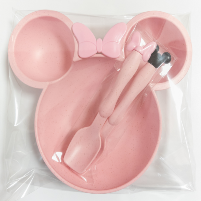 어린이집 캐릭터 미키마우스 유아식기생일선물 답례품, 1개, 1.핑크