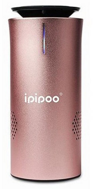 아이피푸 필터 교체 없는 미니 공기청정기 차량용 원룸 화장실, 골드, ipipoo-k1