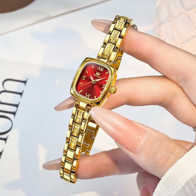 OLEVS 여성손목시계 정품쿼츠 럭셔리 명품 워터프루프 메탈시계