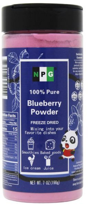 식용색소 NPG 100% 순수 블루 나비콩 꽃 가루 7 oz(198 g) 모든 천연 비 변형 식품 색소 가루 항산화제가 풍부하고 카페인 무함유 글루텐 프리 비건, 블루베리, 7 온스 (1팩), 198g, 1개