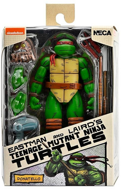 정품++ NECA - 십대 돌연변이 닌자 거북이(미라지 코믹스) 17.8cm(7인치) 스케일 액션 피규어 도나텔로