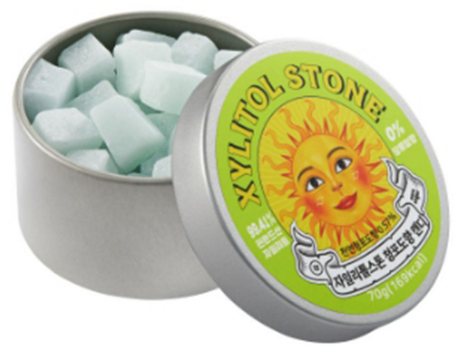 [자일리톨스톤] 자일리톨 무설탕캔디 청포도, 70g, 1개