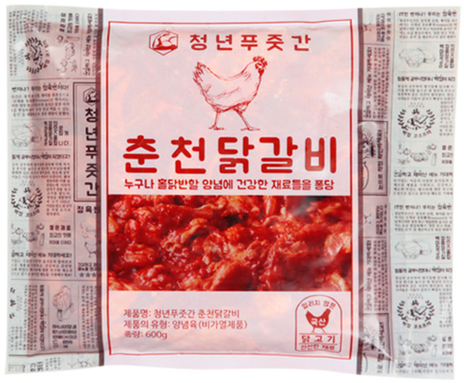 [춘천닭갈비] 볶음용 양념 닭갈비 600g x 1 (춘천직송), 1개
