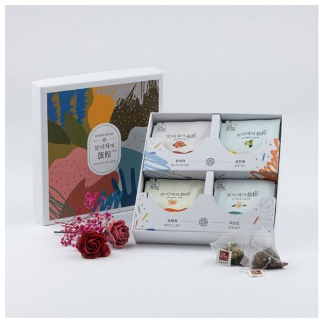 한차애운남보이차 보이화차4종 산차 티백 세트, 1개